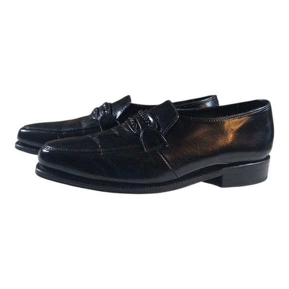 Florsheim Mens Black Leather Penny Loafers Size 8 1/2 - Picture 1 of 6